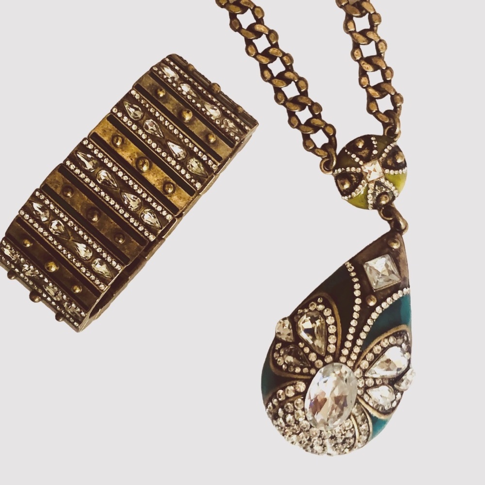 Ann Taylor Statement Necklace & Bracelet